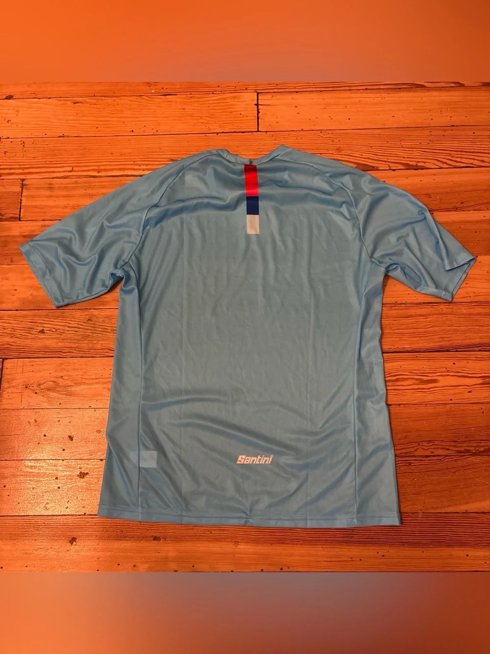 New Santini Shirt Mens Medium Blue Trek Travel Cycling